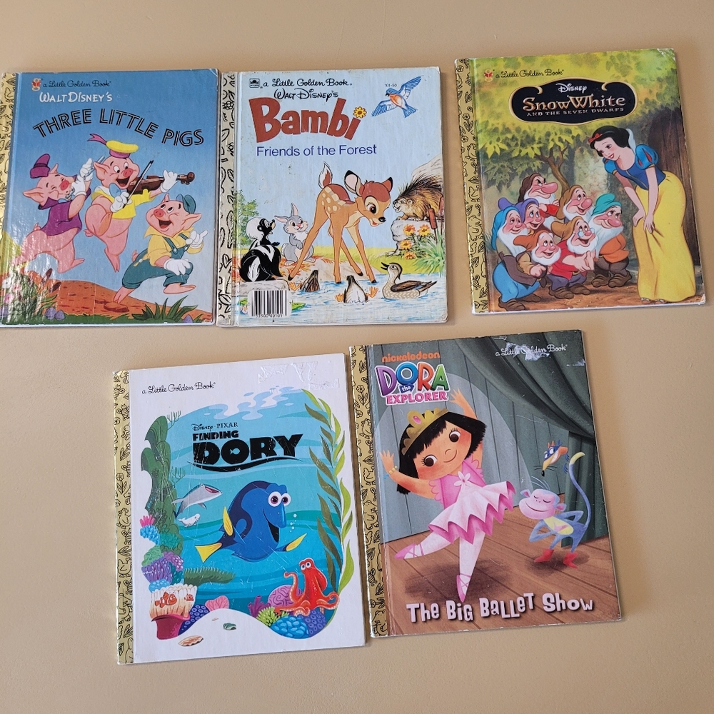 Lot of 5 Golden Books